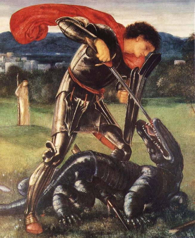 Sir Edward Coley Burne-Jones Saint George and the Dragon oil painting picture